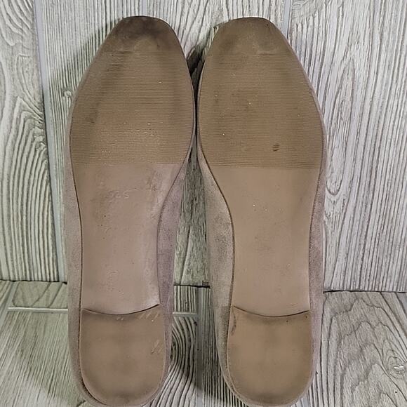 Isaac Mizrahi Taupe Scalloped Edge Slip On Flats Womens Size 9 - Picture 7 of 11